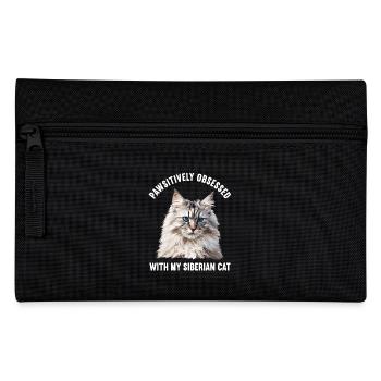 Siberian Cat Sibirische Katze - Pencil Case - black - Front