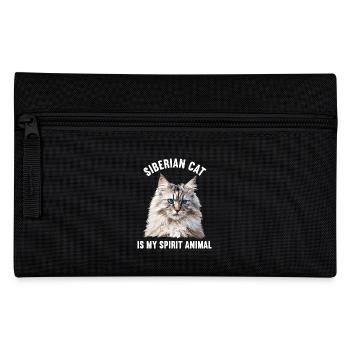 Siberian Cat Sibirische Katze - Pencil Case - black - Front