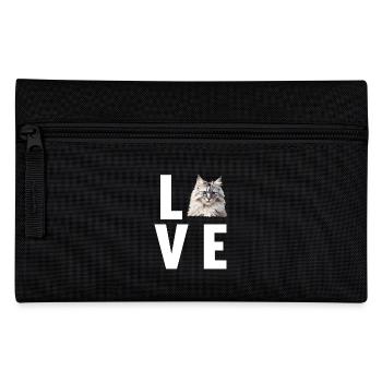 Siberian Cat Sibirische Katze - Pencil Case - black - Front