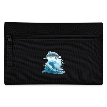 Dolphin Ocean Jump Sea - Pencil Case - black - Front