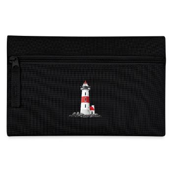 Leuchtturm An Der Felsigen Küste - Federtasche - Schwarz - Vorne