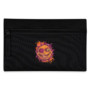 Sun with cool sunglasses motif - Pencil Case - black - Front