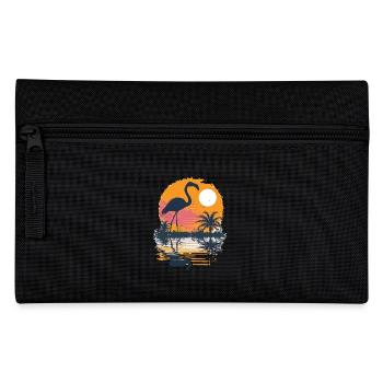 Flamingo Illustration - Pencil Case - black - Front
