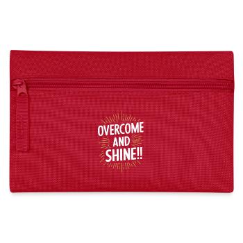Überwinde Und Strahle Motivation - Federtasche - Rot - Vorne