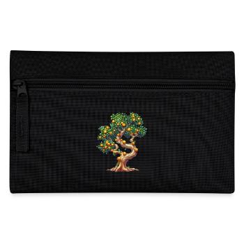 Orange Tree with Ripe Fruits Motif - Pencil Case - black - Front