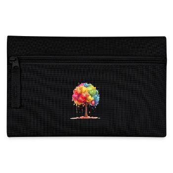Colorful tree with colorful drops - Pencil Case - black - Front