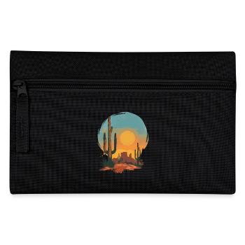Sonnenuntergang Wüstenlandschaft - Federtasche - Schwarz - Vorne