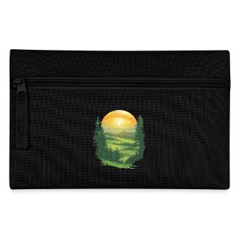 Sunrise in the green forest - Pencil Case - black - Front