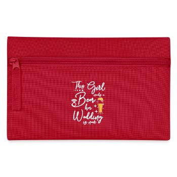 The Bride needs a beer her wedding is near - Federtasche - Rot - Vorne