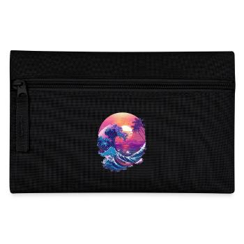 Ocean Sea Wave Sunset Background - Pencil Case - black - Front