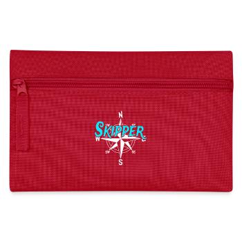 Skipper – With wind rose for real captains - Pencil Case - red - Front