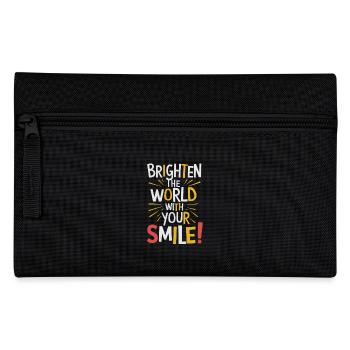 Light up the world with your smile - Pencil Case - black - Front