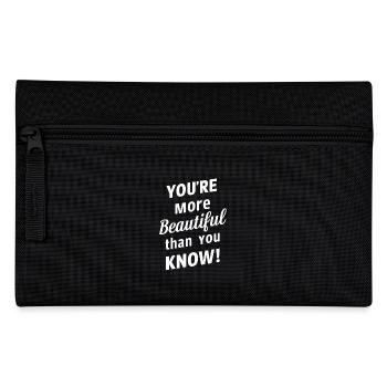 You're more beautiful than you think - Pencil Case - black - Front