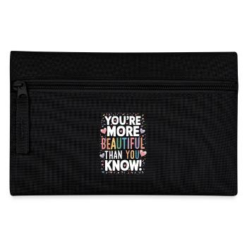 You're more beautiful than you think - Pencil Case - black - Front