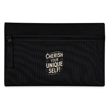 Cherish Your Unique Self Motivation - Pencil Case - black - Front