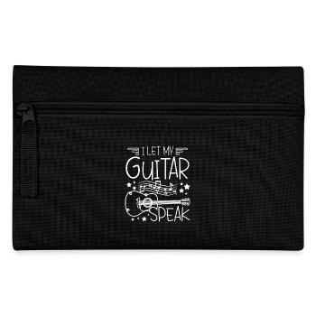 I let my Guitar speak Guitarist - Pencil Case - black - Front