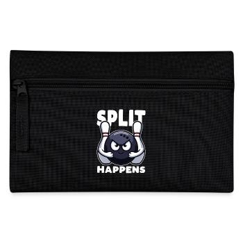 Split Happens Bowling Boule de bowling drôle deux quilles - Trousse - noir - Devant