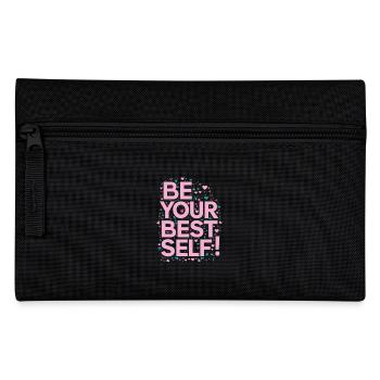 Be Your Best Self - Positive Saying - Pencil Case - black - Front