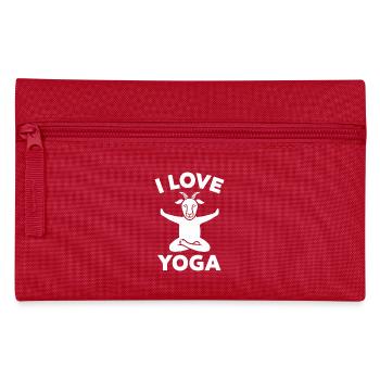 Motif d’amour et de relaxation du yoga de la chèvre - Trousse - rouge - Devant