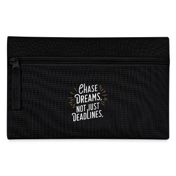 Chase Dreams Not Just Deadlines - Pencil Case - black - Front