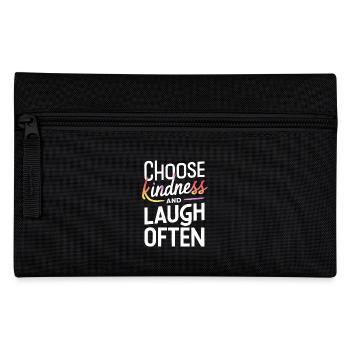 Choose kindness and laugh often - Pencil Case - black - Front