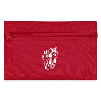 Choose kindness and laugh a lot - Pencil Case - red - Front