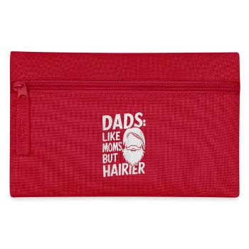 Dads Like Moms Only Hairy Motif - Pencil Case - red - Front