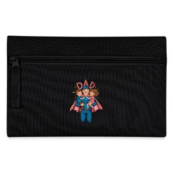 Un papa super-héros avec des enfants fiers - Trousse - noir - Devant