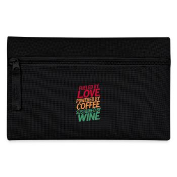 Driven by love, coffee & wine - Pencil Case - black - Front