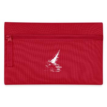 Segeln Grafik - Federtasche - Rot - Vorne