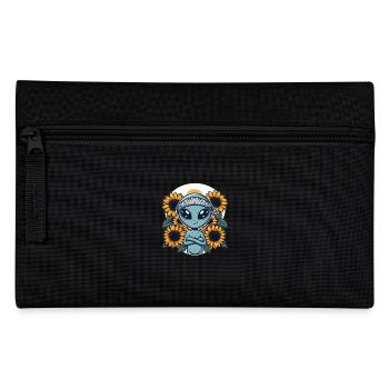 Alien Bandana Sunflowers Sci-Fi - Pencil Case - black - Front