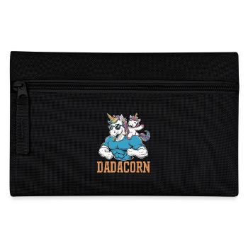 Strong dadacorn with muscles and unicorn - Pencil Case - black - Front