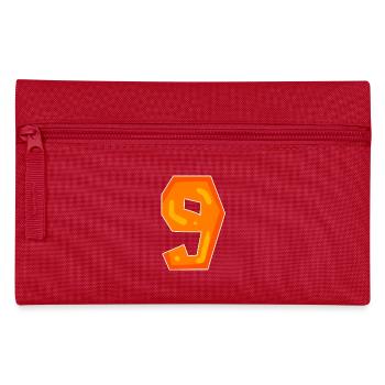 Numéro 9 - Neuf - 9 Motif Orange - Trousse - rouge - Devant