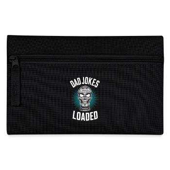 Dad Jokes Loaded Skull Motif - Pencil Case - black - Front