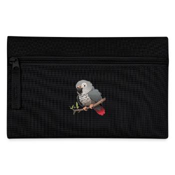 Graupapageien Graupapagei - Federtasche - Schwarz - Vorne