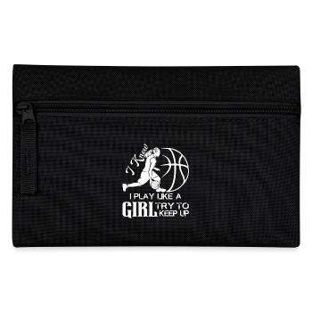Basketball Basketball I Play Like A Girl - Pencil Case - black - Front