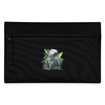 Graupapageien Graupapagei - Federtasche - Schwarz - Vorne