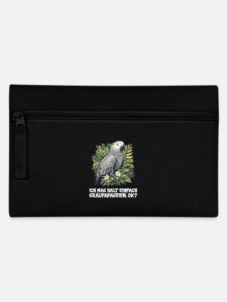 Graupapageien Graupapagei - Federtasche - Schwarz