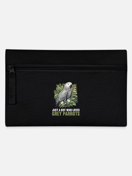 Graupapageien Graupapagei - Federtasche - Schwarz