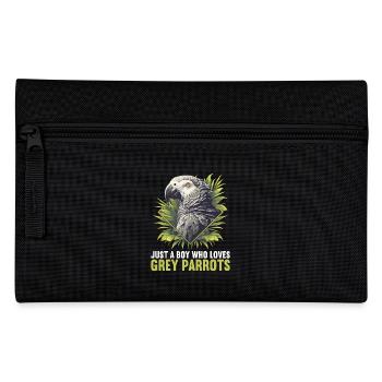 Graupapageien Graupapagei - Federtasche - Schwarz - Vorne
