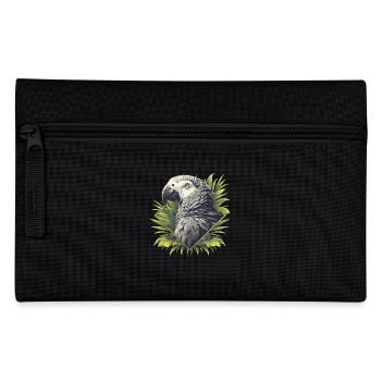 Graupapageien Graupapagei - Federtasche - Schwarz - Vorne