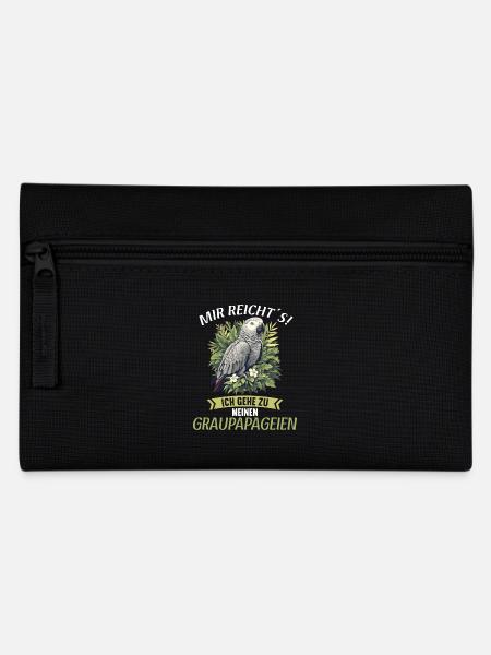 Graupapageien Graupapagei - Federtasche - Schwarz