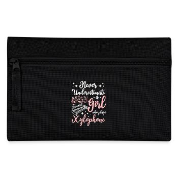 Never underestimate a girl who plays xylophone - Federtasche - Schwarz - Vorne