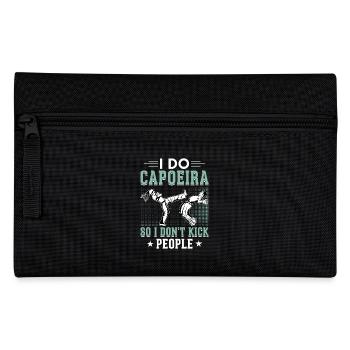 I do Capoeira so I don't kick People - Pencil Case - black - Front