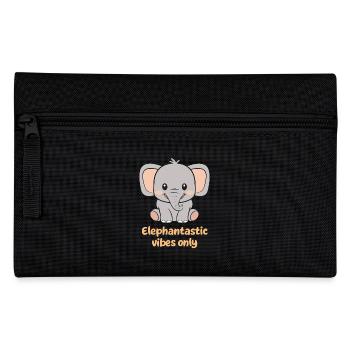 Elephantastic Vibes Only Cute Elephant - Pencil Case - black - Front
