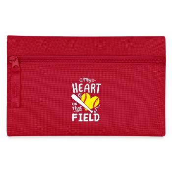 Softball Mama Papa - Federtasche - Rot - Vorne