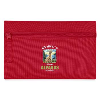 Alpaca Alpakas Alpaka - Federtasche - Rot - Vorne