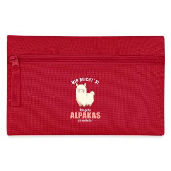 Alpaca Alpakas Alpaka - Federtasche - Rot - Vorne