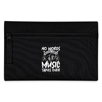 No words needed when music takes over cymbals - Federtasche - Schwarz - Vorne