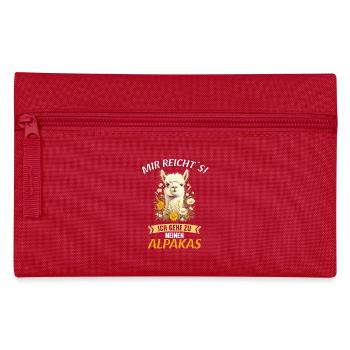 Alpaca Alpakas Alpaka - Federtasche - Rot - Vorne